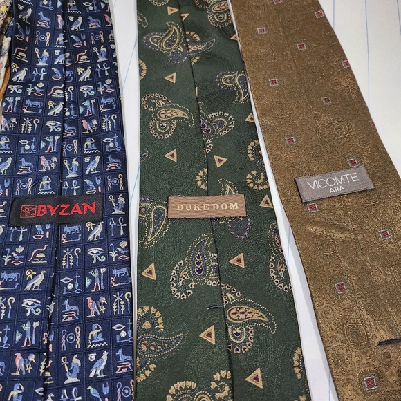 Bulk [#01] 12pcs Vintage Neckties 👔 vintage 💯 % Silk - Picture 6 of 12